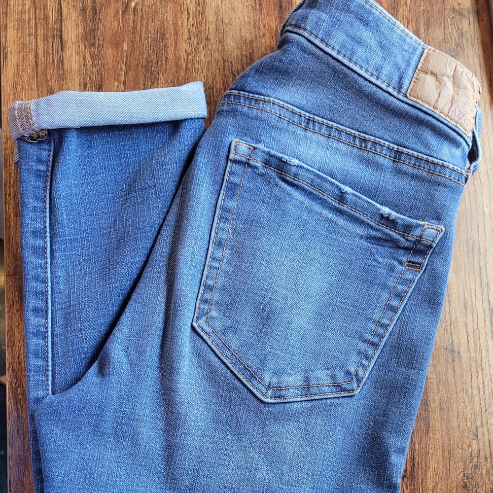 Sz 14 - Aero Jeans - Distressed, Cuffed, Skinny Jean